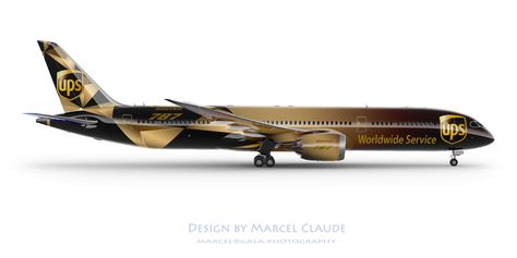 My own Livery design for UPS a/c Airplane Livery Design, Boeing 787 9 Dreamliner, Livery Design, Document Sign, Boeing 787, Airlines, Ups, Digital Design, Aircraft