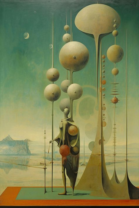 surreal painting to make life a science fiction machine used as a luxurious wall painting for reflection and meditation Surreal Art Painting, Field Paintings, Surreal Painting, Unconscious Mind, Art Landscapes, Magic Realism, Surrealism Painting, Fantasy Art Landscapes, Hand Written