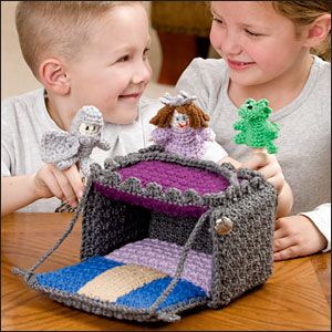 Castle Tote Crochet Castle Free Pattern, Crochet Montessori Toys Free Pattern, Crochet Castle, Knight And Dragon, Miniature Making, Crochet Kingdom, Princess Knight, Finger Puppet Patterns, Magical Castle