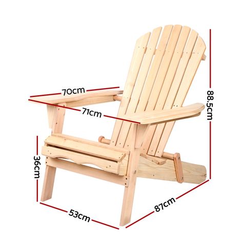 Gardenvale Set of 2 Patio Furniture Outdoor Chairs Beach Chair Wooden Adirondack Garden Lounge, Furniture > Outdoor, Ozark Home Adirondack Chairs Diy, Adirondack Chair Plans, Porch Chairs, Furniture Cheap, Outdoor Furniture Plans, Tables Diy, Beach Chair, Diy Chair, Adirondack Chairs