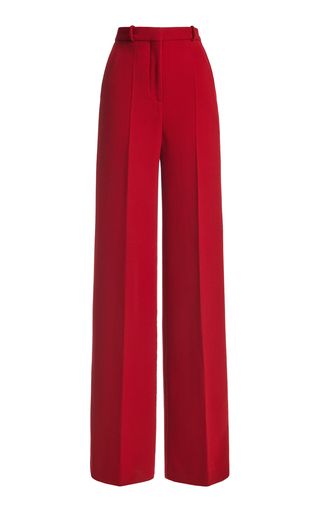 Del Core, Red Wide Leg Pants, Wide Leg Pants Outfit, Look Boho Chic, Silk Wide Leg Pants, Leg Pants Outfit, Classy Work Outfits, Red Pants, Looks Chic