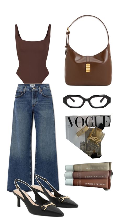 Charles & Keith Outfit Inspo | Brown Brown Top Outfit, Outfit Inspo Brown, Happy Hour Outfit, Brown Outfits, Brown Outfit, Top Outfit, Style Basic, Charles Keith, Brown Top