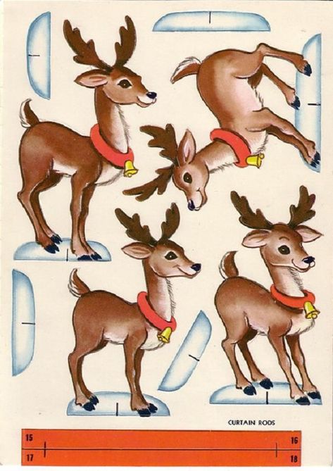 Christmas Paper Craft, Fantasy Craft, Christmas Activity Book, Vintage Christmas Wrapping Paper, Christmas Papers, Santa's Workshop, Vintage Christmas Images, Paper Dolls Book, Vintage Deer