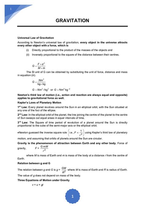 Physics Formula for Class 9 Gravitation | Physics Wallah Physics Notes Class 9 Gravitation, Gravitation Notes Class 9th, Gravitation Class 9 Notes, Gravitation Notes, Gravitation Physics, Physics Flashcards, All Physics Formulas, Class 9 Science Notes, Study Physics