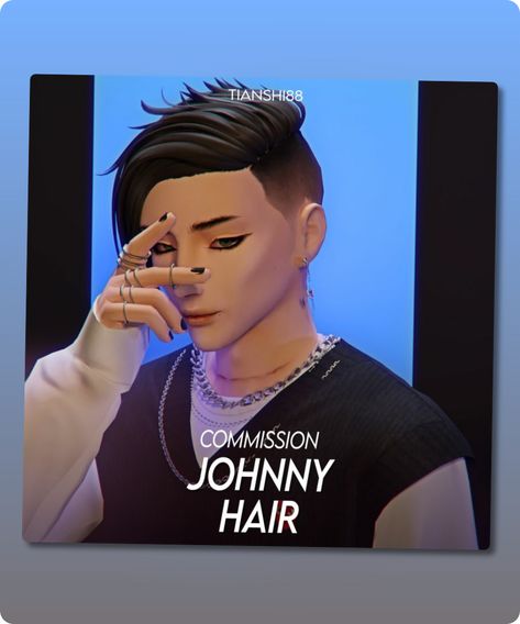 Sims 4 Hairstyle CC: Johnny Hair  4 22 Update Sims Hairstyles, 4 Hairstyles, Sims 4 Cc Download, Gt 40, Model Nails, Best Sims, Hair Food, Lip Mask, Sims 4 Cc