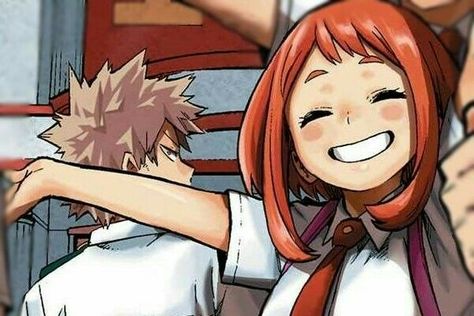 Bakugou X Reader, Bakugou And Uraraka, Pink Wallpaper Ipad, Bakugou Manga, Ochako Uraraka, Boku No Hero Academia Funny, Anime Love Couple, X Reader, My Hero Academia Manga