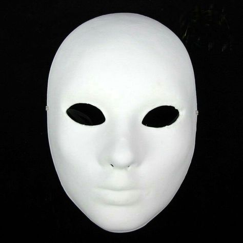 Plain White Mask, George Saunders, Cliche Quotes, White Masks, Mtv Scream, Woman Mask, Mask Full Face, Plain Face, Mask Paper