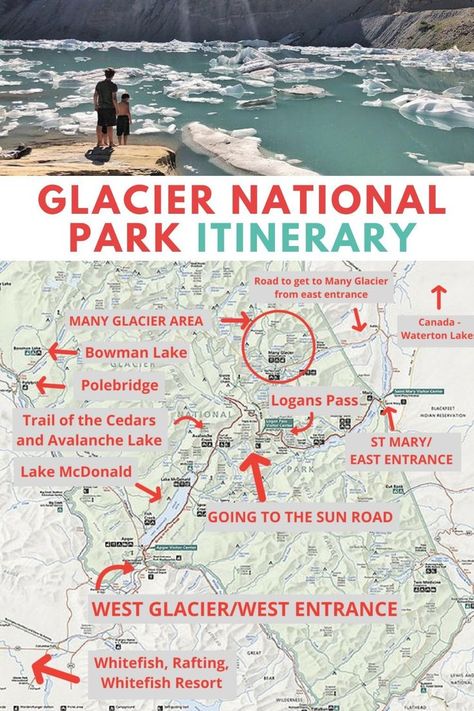 Glacier National Park Itinerary Glacier National Park Itinerary, Glacier National Park Map, Glacier National Park Vacation, Montana Sky, Vacation 2025, Glacier National Park Trip, Glacier Montana, Montana Trip, National Park Trip