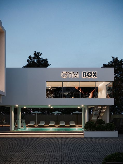 Gym Facade, Commercial Building Plans, Sims Challenge, Building Design Plan, Gym Design Interior, Commercial Design Exterior, Mall Design, Lagos Nigeria, Commercial Architecture