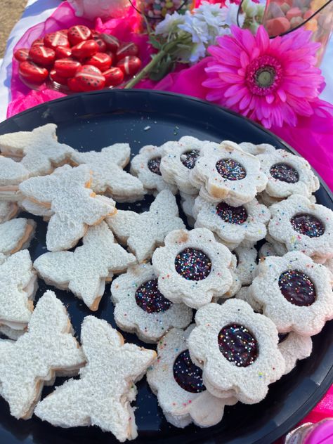 Star Shaped Sandwiches, Fairy Tea Party Food, Butterfly Turkey, Fairy Picnic, Fairy Tea Party, Pink Tea Party, Fairy Food, Fairy Tea Parties, Second Birthday Ideas