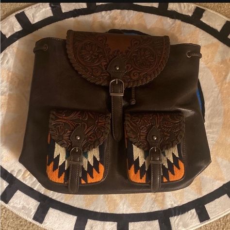 For Sale: Montana West Floral Tooled Graphic
Drawstring Backpack! Brand new Large Leather Purse, Small Backpack Purse, Designer Purses And Handbags, Slouchy Tote, Unique Backpacks, Large Hobo Bag, Slouchy Bag, Jimmy Choo Handbags, Bags For Sale