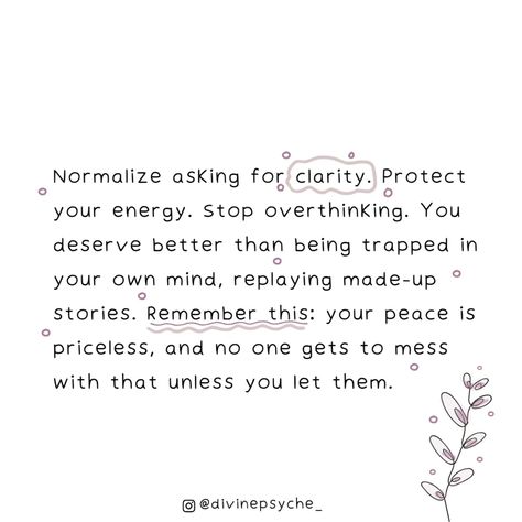 •78• 🌷Stop the overthinking. Stop the stories. Just ask! #quotes #writers #motivation #positivity #healing Ask Quotes, Overthinking Quotes Relationships, Writers Motivation, Overthinking Quotes, Stop Overthinking, You Deserve Better, Self Healing, Relationship Quotes, Writers