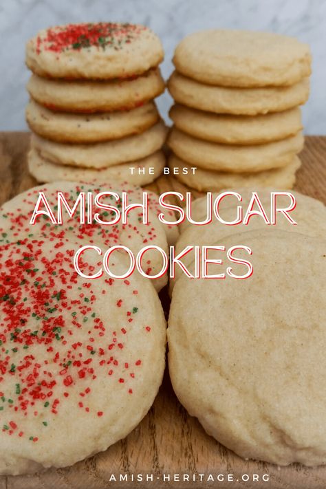 Amish Sugar Cookies Recipe Easy Drop Sugar Cookies, Drop Sugar Cookie Recipe, The Best Sugar Cookies, Amish Sugar Cookies, Drop Sugar Cookies, Frozen Cookies, Best Sugar Cookies, Soft Sugar Cookies, Amish Recipes