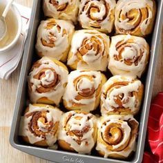 Overnight Cinnamon Rolls Recipe, Overnight Cinnamon Rolls, Cinnamon Flavor, Cinnamon Rolls Recipe, Sweet Roll, Cinnamon Buns, Breakfast Breads, Rolls Recipe, Taste Of Home