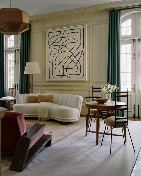 Jean Touret’s Stark, Brutalist Works Are Ripe for a Comeback - 1stDibs Introspective Living Room Nyc, Kidney Sofa, Mahogany Coffee Table, Minimalist Artist, Grey Abstract Art, Pale Wood, Rattan Coffee Table, Carpet Living Room, White Carpet