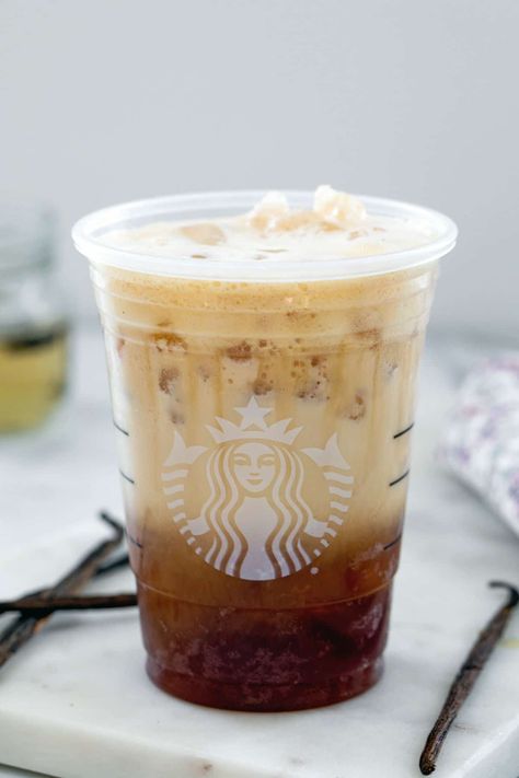 Iced Toasted Vanilla Oatmilk Shaken Espresso {Starbucks Copycat} Toasted Vanilla Oatmilk Shaken Espresso, Vanilla Oatmilk Shaken Espresso, Oatmilk Shaken Espresso Starbucks, Shaken Espresso Starbucks, Iced Espresso, Copycat Starbucks Drinks, Espresso Drink, Shaken Espresso, Oat Milk Recipe