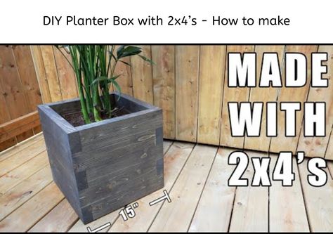 In the video “DIY Planter Box with 2x4’s - How to make,” SEB TECH DIY takes us through the step-by-step process of creating a beautiful modern planter box from simple 2x4 lumber. This project is 4x4 Planter Boxes, Short 2x4 Projects, 2x4 Planter Box Diy, Welcome Planter Box Diy, 2x4 Planter, Planter Box Diy, Diy Cedar Planter Box, Woodworking Beginner, Square Planter Boxes