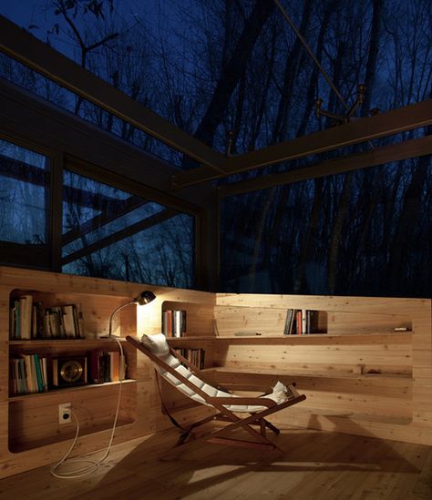 small studio in the wood Studio In The Woods, Sauna House, Summer Forest, Futuristic Home, Backyard Studio, Sky Images, Wood Architecture, Backyard Office, Reading Area