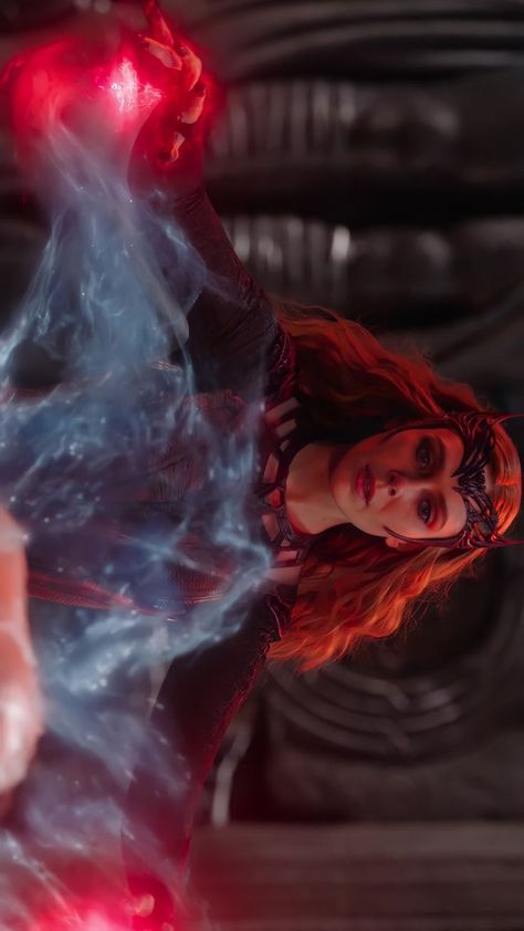 Scarlet Witch Lockscreen, Witch Lockscreen, Scarlet Witch Wallpaper, Marvel Heroes Comics, Wallpaper Marvel, America Chavez, Witch Wallpaper, Multiverse Of Madness, Elizabeth Olsen Scarlet Witch