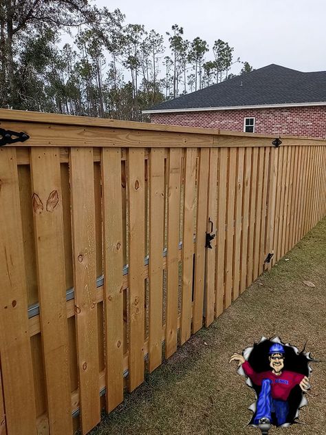 Shadowbox Fence Ideas, Shadowbox Fence, Shadow Box Fence, Wood Fencing, Wood Fences, Farmhouse Designs, Panama City Florida, Backyard Fence, Fencing Companies