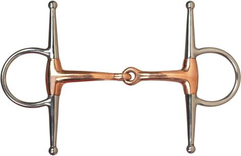 Precision made pinchless stainless steel bit with 6-1/2" cheeks. Relieved 5" mouth is tapered copper. Helps keep the horse's mouth moist and is a very comfortable bit. | Full Cheek Snaffle Horse Bit, 5" Shire Horse, Horse Health, Horse Supplies, Horse Bits, Horse Tack, Pet Supplies Dog, Dog Supplies, Equestrian, Pet Supplies