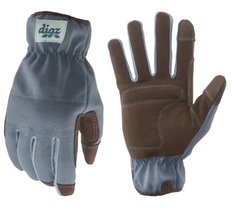 Women's Duck Canvas Garden Gloves from Digz in brown and blue Cattle Panel Trellis, Cattle Panels, Leather Work Gloves, Garden Gloves, Gardening Gloves, Duck Canvas, Work Gloves, Blue Gender, Knit Cuff