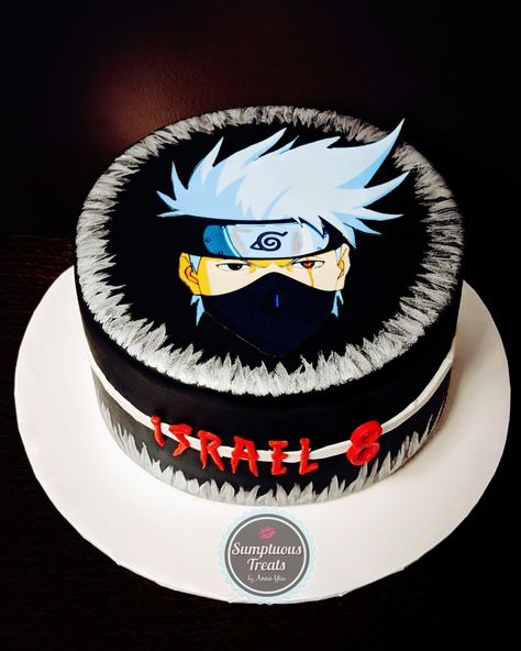 Naruto Manga Kakashi Hatake Cake #narutomanga #kakashi #mangacakes #hatakeclan #narutocake #kakashicake #edibleprints #japanesemanga #customcakes #torontocakes www.instagram.com/sumptuoustreats Naruto Birthday Cake, Manga Kakashi, Bolo Naruto, Cake Designs For Boy, Naruto Birthday, Kids Birthday Party Cake, Resipi Kek, Artist Cake