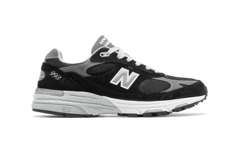 New Balance 993 Made In US Black/Grey New Balance 993, New Balance 992, Black And White Sneakers, New Balance Shoes, Dc Sneaker, Rubber Heels, Buy Shoes, Men Shoes Size, New Balance Sneaker