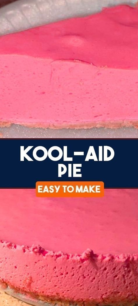 This No-Bake Kool-Aid Pie is made with only four ingredients and is extremely easy to prepare. A crunchy graham cracker crust is covered with light, creamy Kool-Aid and Whipped Topping. Kool Aid Pie, Kool Aid Pie Recipe, Creamy Pudding, Cracker Crust, Decadent Cakes, No Bake Pies, Desserts Recipes, Fun Treats, Graham Cracker Crust