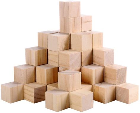 Wood Cube, Wooden Cubes, Block Craft, Natural High, Wood Square, Wooden Crafts, Wooden Blocks, Craft Stick Crafts, Diy Arts And Crafts