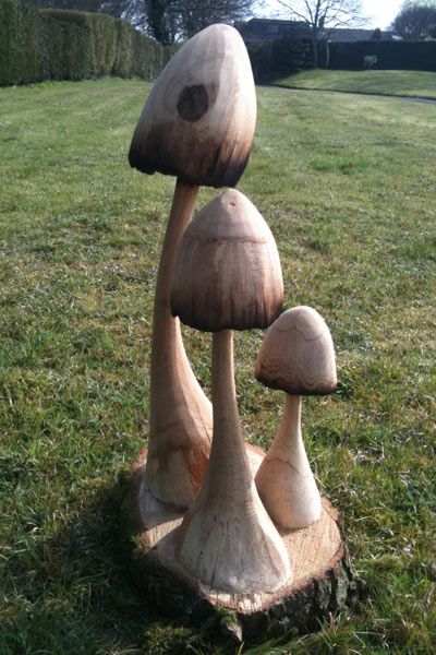 Chainsaw Carving Patterns, Chain Saw Art, Chainsaw Sculpture, Chainsaw Wood Carving, Carving Sculpture, Fairy Tree Houses, Working With Wood, Simple Wood Carving, Wood Carving For Beginners