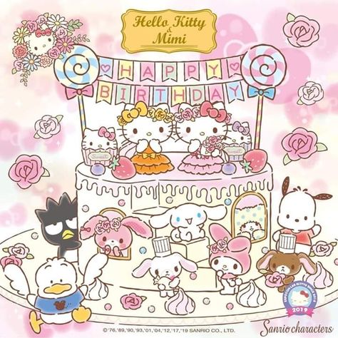 Sanrio Birthday Wallpaper, Happy Birthday Hello Kitty Image, Hello Kitty Birthday Wallpaper, Sanrio Characters Birthday, Sanrio Happy Birthday, Hello Kitty Birthday Card, Birthday Sanrio, Happy Birthday Hello Kitty, Hello Kitty Happy Birthday