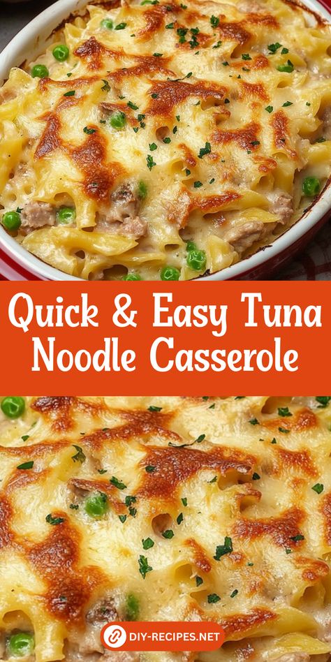 Need a quick dinner idea? This Tuna Noodle Casserole is easy to make and loaded with rich, cheesy flavor. Perfect for busy weeknights! Homemade Tuna Noodle Casserole, Cheesy Tuna Noodle Casserole, Reames Noodles, Tuna Noodle Casserole Easy, Tuna Noodle Casserole Recipe, Noodle Casserole Recipes, Tuna Noodle, Tuna Noodle Casserole, Fresh Tuna