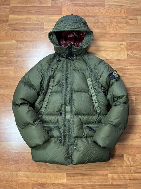 Vintage Stone Island down parka jacket 2025 Inspiration, Vintage Stone Island, Stone Island Jacket, Island Man, Men's Outerwear, Down Parka, Parka Jacket, Stone Island, Clothing Ideas