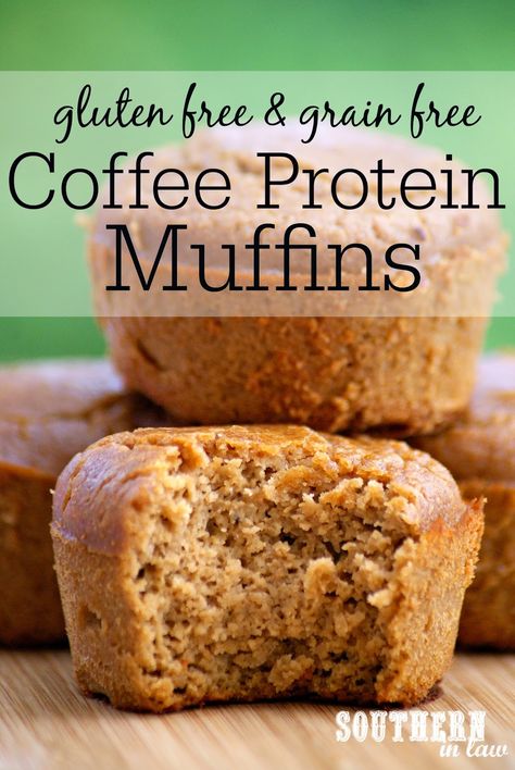 Grain Free Coffee Protein Muffins | grain free, gluten free, paleo, low fat, low carb, refined sugar free Protein Muffin Recipes, Glutenfri Baking, Low Carb Low Fat, Protein Dinner, Protein Muffins, Protein Powder Recipes, Sugar Free Low Carb, Healthy Coffee, Gluten Free Grains