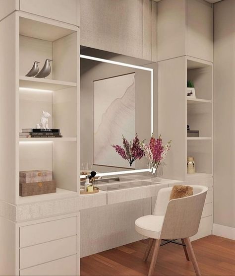 Facade Texture, Dressing Table Ideas, Dressing Table Decor, Dressing Table With Mirror, Dressing Room Closet, Stylish Bedroom Design, Dream Closet Design, Table With Mirror, Simple Bedroom Design