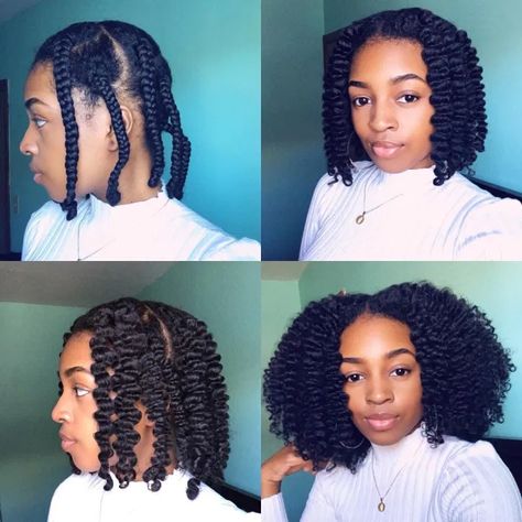 20 Pretty Girl Summer Protective Styles for Black Women - Coils and Glory Braid Out Natural Hair, Styling Braids, Hair 101, Ethnic Hairstyles, Natural Hair Twists, Pelo Afro, Braid Out, 4c Hair, Natural Hair Styles Easy