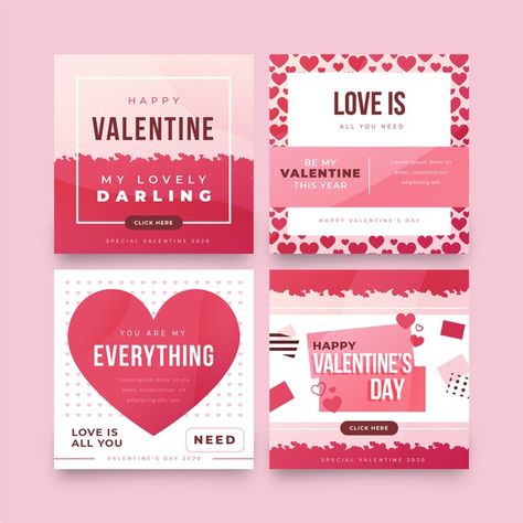 Valentines Day Instagram Post, Valentines Social Media, Valentines Day Post, Valentine Template, Valentines Day Sale, Social Design, Banner Ads Design, Valentines Day Greetings, Happy Everything