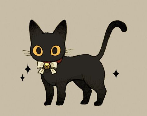 Shadow Cat, Image Chat, Black Cat Art, A Black Cat, Cat Character, Animal Sketches, 영감을 주는 캐릭터, Cute Animal Drawings, Cat Illustration