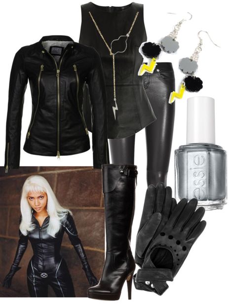 "Storm (X-Men)" by mollylsanders on Polyvore Storm Outfits, Storm Marvel Costume, Storm X Men, Storm X Men Costume, Storm Xmen White Costume, Xmen Storm Makeup, Storm Halloween Costume Xmen, Storm Halloween Costume, Storm Cosplay