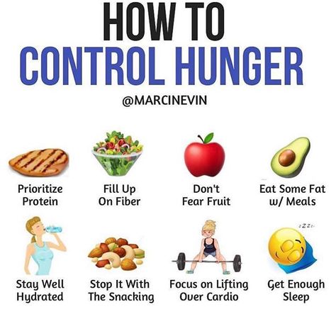 Food for thought. ・��・・ Via @marcinevin ・・・ Let’s be honest, hunger is no fun. And while we can’t avoid it completely, there are ways to lessen it’s effect so you have a better shot of sticking to your fat loss diet. # Of all the macros, protein is the most filling. Not only does it blunt hunger in the short time by making you feel more satisfied, it also helps keep your blood sugar stable so you will feel fuller for longer. # Next to protein, fiber is also very filing. Eating fiber rich foods, e Fat Burning Workout Routine, Stop Overeating, Fiber Rich Foods, Weight Workout, Fat Loss Diet, Diet Motivation, Be Natural, Good Fats, Detox Diet