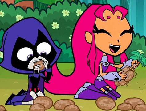 Nadja Core, Spooky Dooky, Starfire And Raven, Star Fire, Best Cousin, Friends Cartoon, Bff Matching, Best Friends Cartoon, Duos Icons