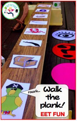 #TalkLikeAPirateDay Activity. Walk the Plank~ EET companion pirate activities. Language Describing. Pirate Activities Preschool, Expanding Expression Tool, Pirate Preschool, Pirate Classroom, Walk The Plank, Talk Like A Pirate Day, Pirate Activities, Talk Like A Pirate, Pirate Crafts