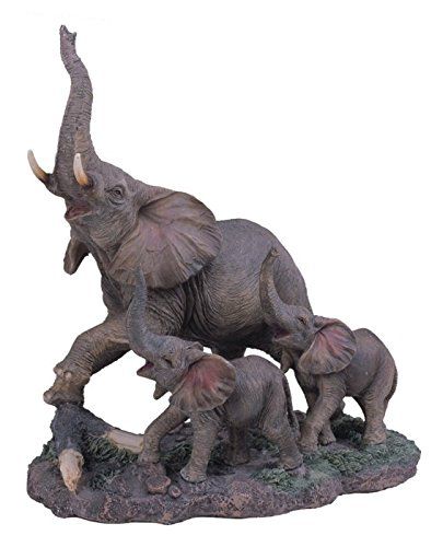 StealStreet SSG54138 Polyresin Gray Big Elephant  Two Baby Elephants Figurine 10 >>> Check out this great product. Family Playing, Biggest Elephant, Sweet Decoration, Baby Elephants, Table Decor Living Room, Desk In Living Room, Grey Elephant, Dragon Lover, Elephant Family