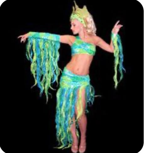 Mermaid Costume Makeup, Under The Sea Costumes, Sea Creature Costume, The Little Mermaid Musical, Sea Costume, Candy Girls, Mermaid Halloween Costumes, Fish Costume, Vegas Showgirl