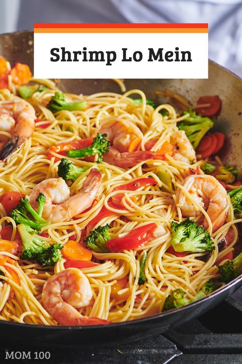 A healthy and quick shrimp lo mein recipe, colorful and so easy; perfect for a satisfying weeknight dinner. Asian Shrimp Noodles Stir Fry, Shrimp Lo Mein Recipe Easy, Lo Main, Shrimp Lo Mein Recipe, Shrimp Lo Mein, Seafood Ideas, Lo Mein Recipe, Wok Recipes, Homemade Chinese