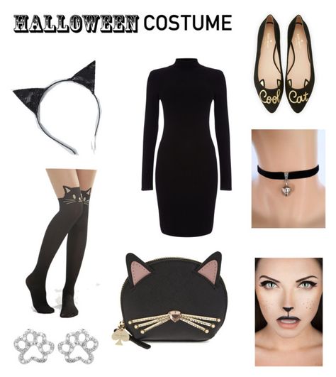 "Black Cat Costume" by moontrills ❤ liked on Polyvore featuring Kate Spade, American Eagle Outfitters, Phase Eight, Leg Avenue, ASPCA, halloweencostume and DIYHalloween Hot Cat Costume, Cat Costume Plus Size Halloween, Teen Cat Costume, Cat Costume Plus Size, Women’s Black Cat Costume, Fitted Black Cat Ears Costume Accessories, Black Cat Costume, Halloween Duo, Black Cat Costumes