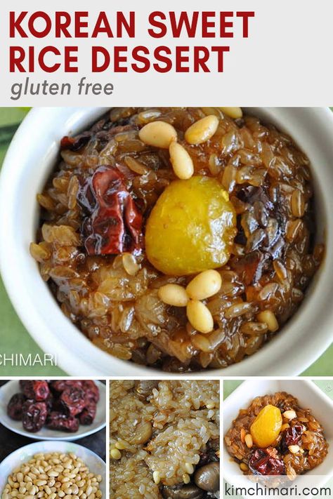 Gluten Free Korean Dessert, Korean Rice Cake Dessert, Sweet Rice Dessert, Rice Dessert Recipes, Sticky Rice Dessert, Korean Dessert Cafe, Asian Languages, Recipe Korean, Sweet Sticky Rice