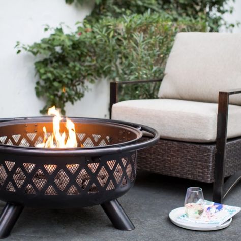 Fire Pit Propane, Backyard Fire Pit Ideas, Cheap Fire Pit, Affordable Outdoor Furniture, Iron Fire Pit, Backyard Fire Pit, Fire Pit Materials, Fire Pit Ideas, Fire Pit Landscaping