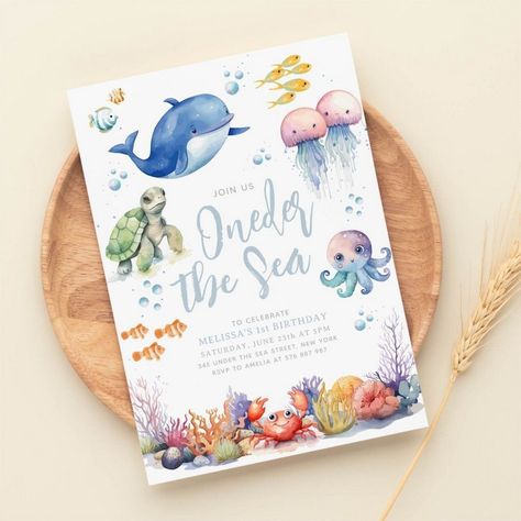 Adventure Awaits: Kid's Birthday Bash Fishing Invitations, Baby Handprint Crafts, Under The Sea Animals, Animal Theme Birthday, Under The Sea Birthday Party, Animals Sea, Under The Sea Birthday, Sea Birthday Party, Under The Sea Theme